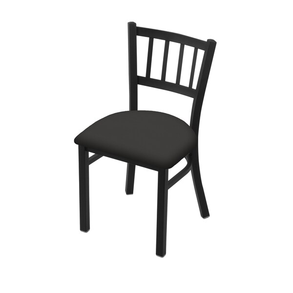 610 Contessa 18" Chair with Black Wrinkle Finish and Canter Iron Seat